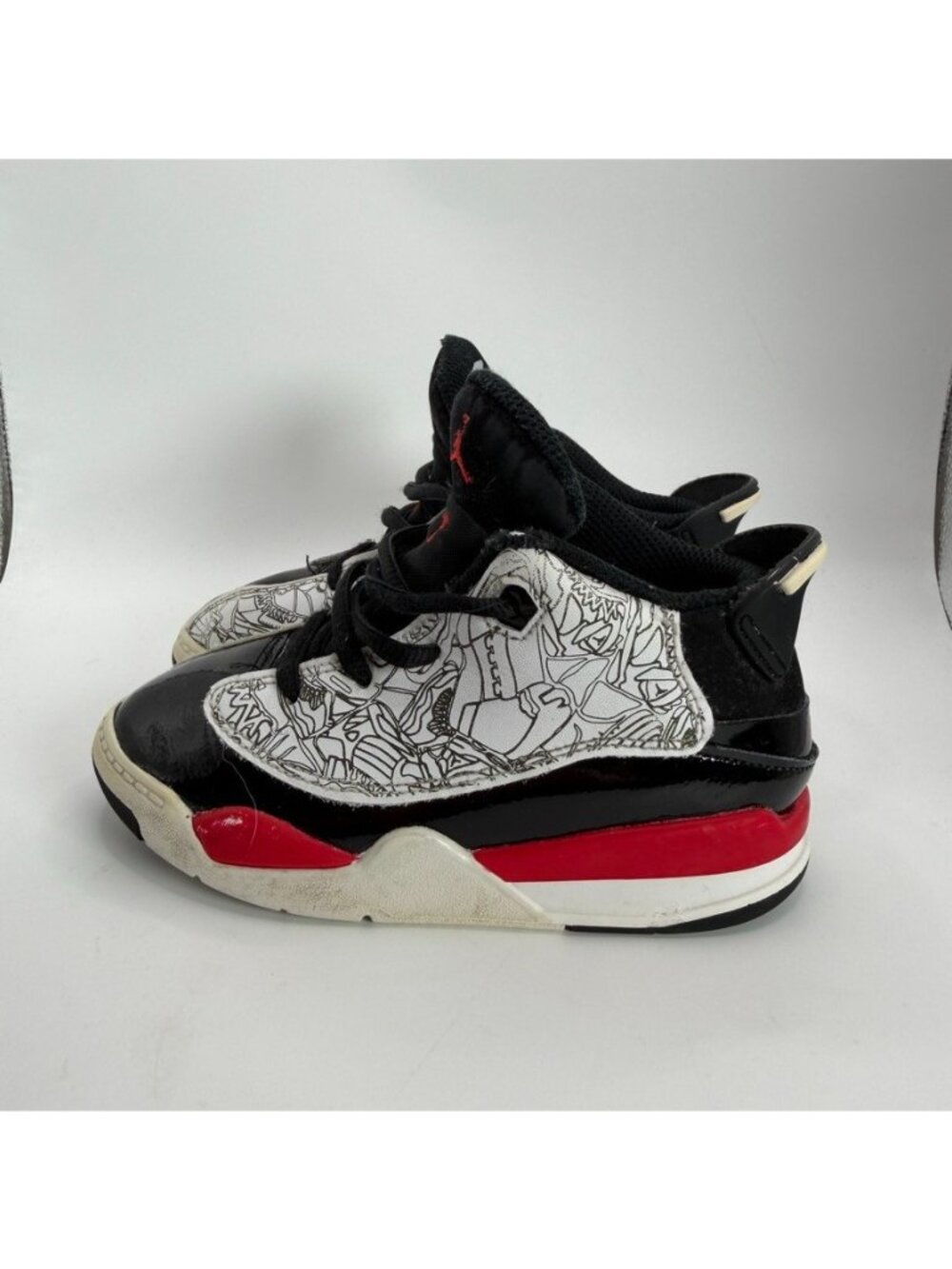 Nike Air Jordan Dub Zero Retro Shoes Kids Size 9C Black Red DV1358-162 - Picture 5 of 10